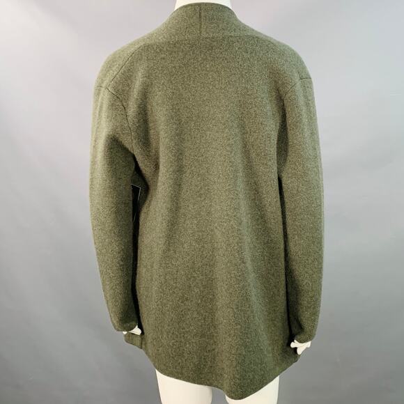 KINROSS Size XL Green Olive Cashmere Shawl Collar Open Front Cardigan - Picture 3 of 5